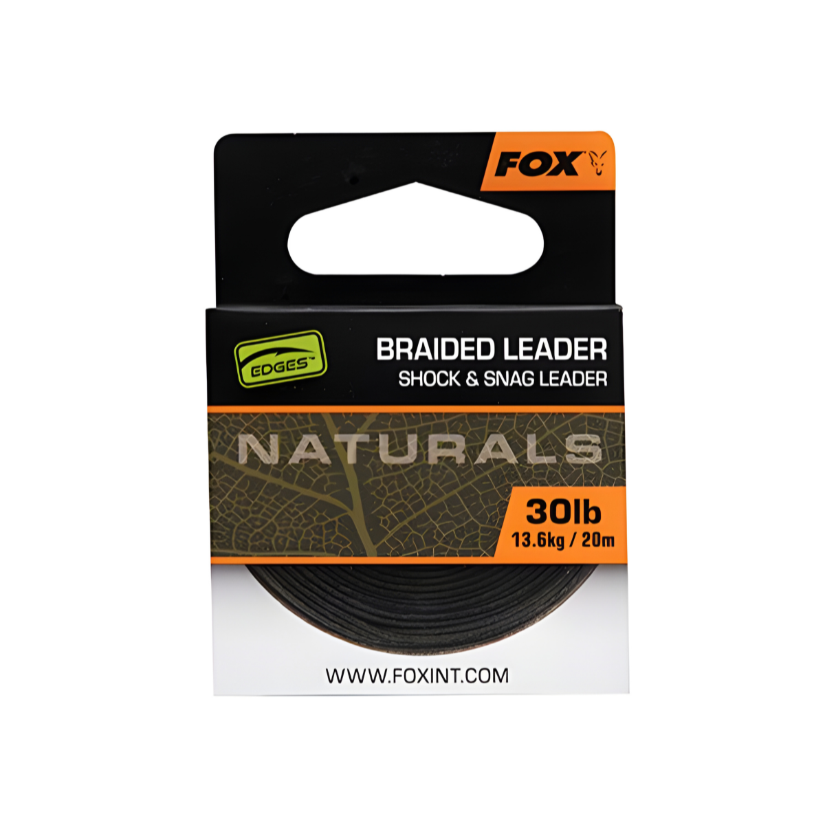 Pavadu materiāls Fox Edges Naturals Braided tumši zaļš