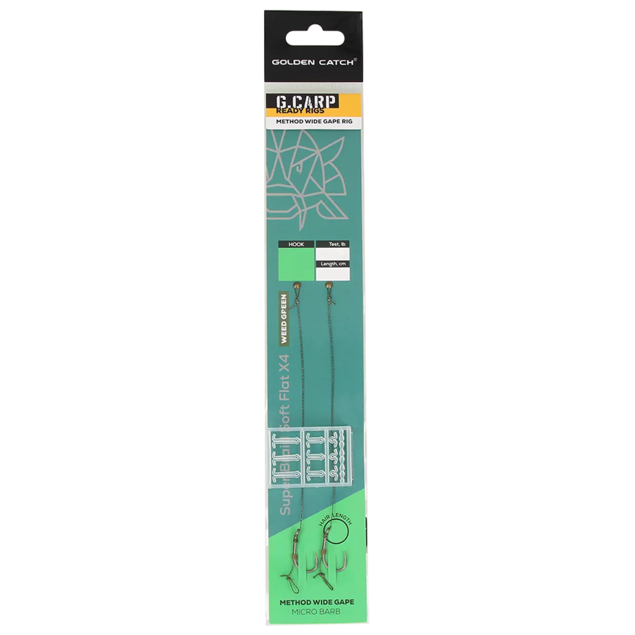 Carp rigs Golden Catch G.Carp Method Wide Gape Ready Rig