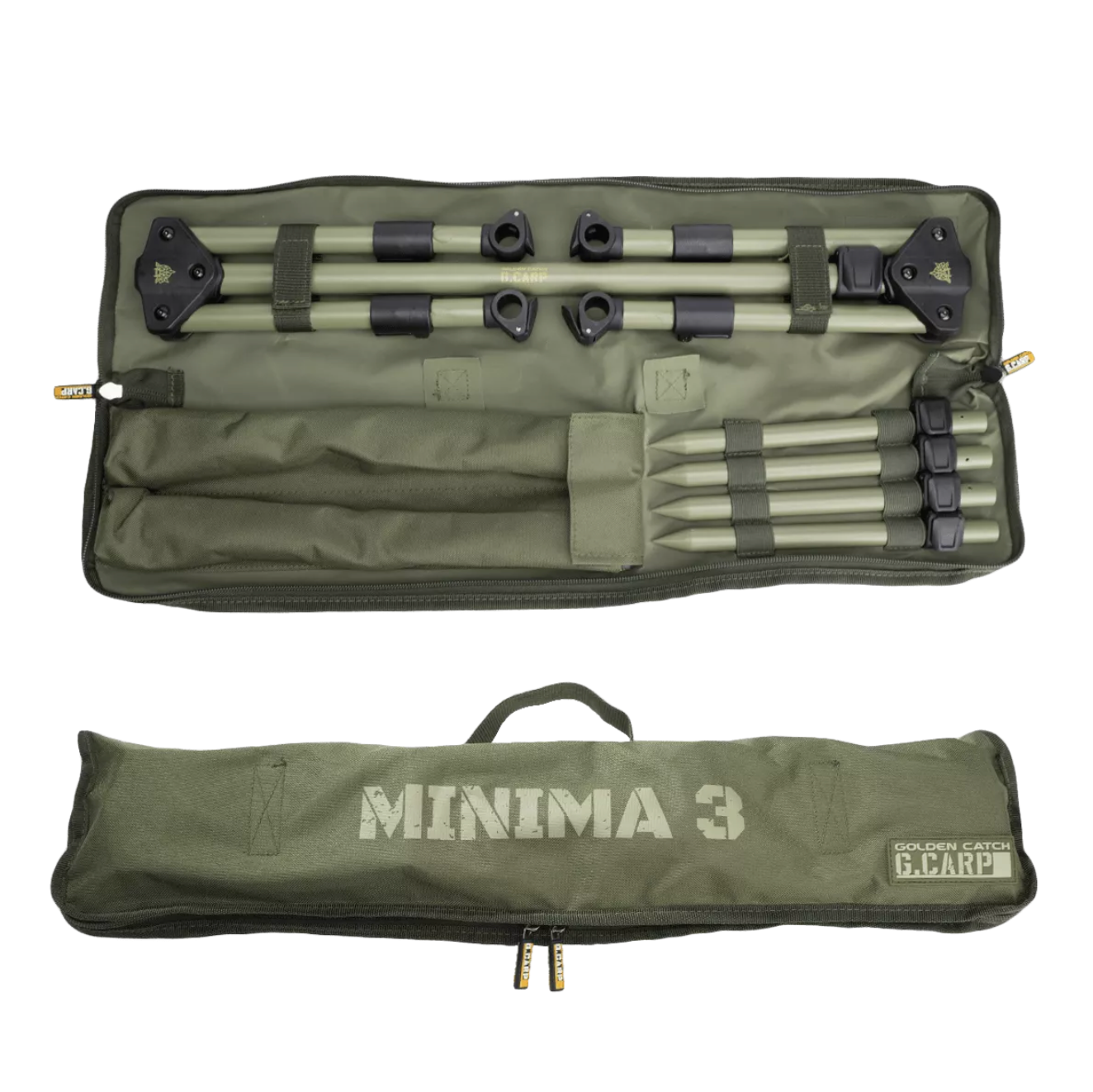 Makšķeres turētājs Golden Catch G.Carp Rod Pod Minima 3