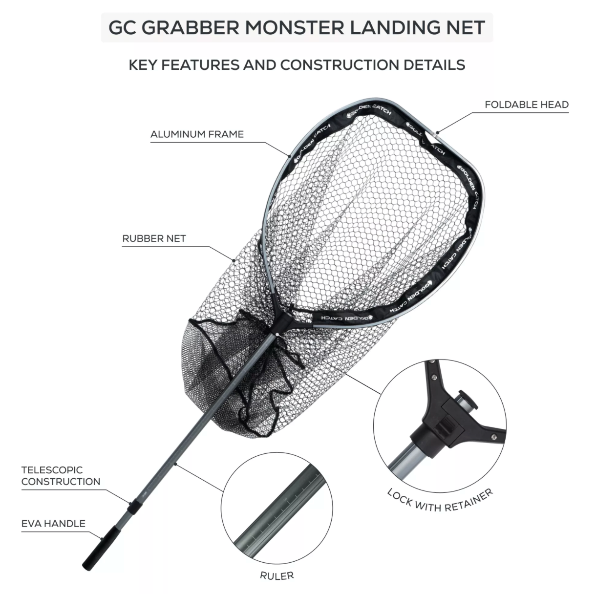Uztveramais tīkls Golden Catch Grabber Monster