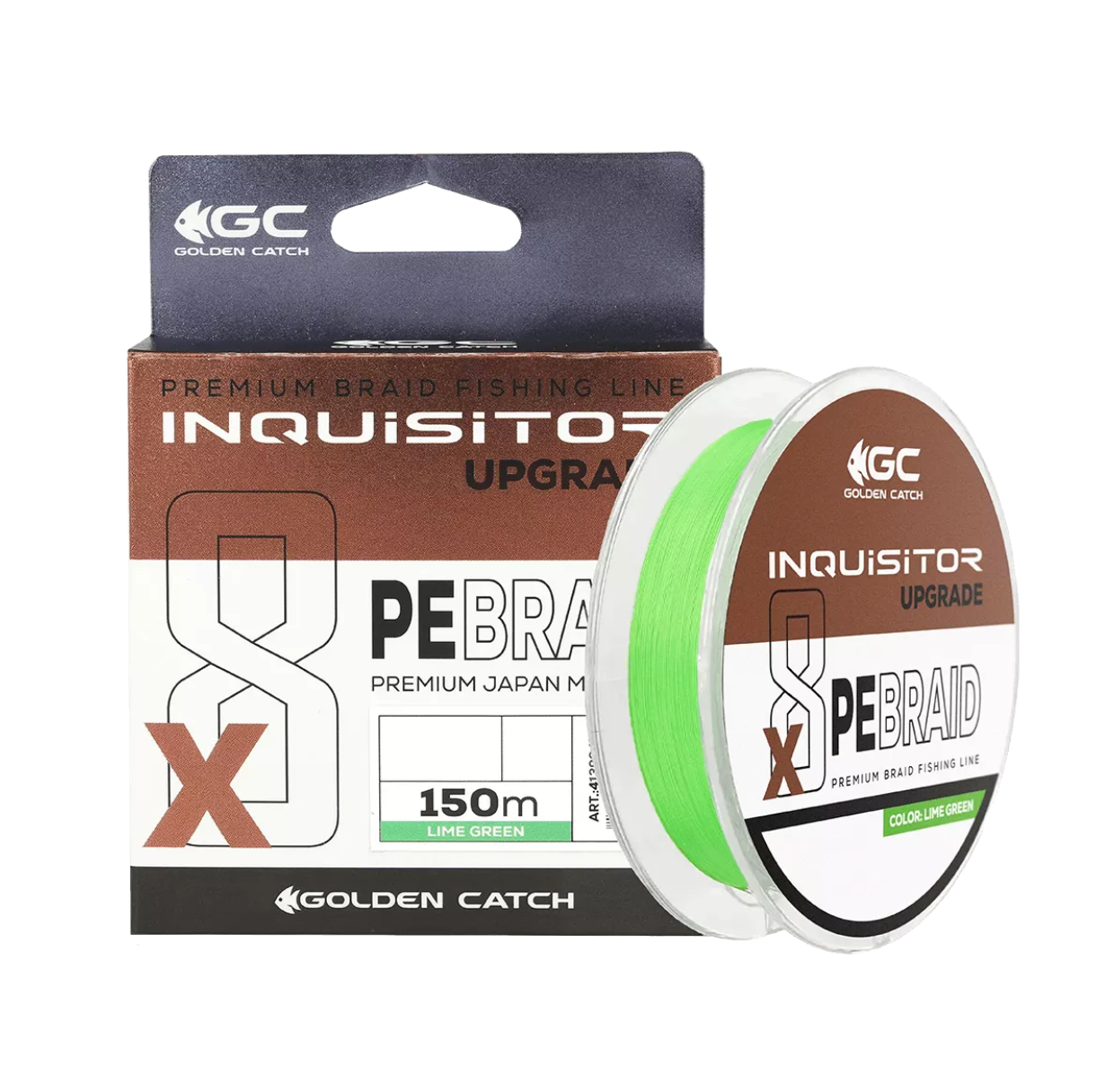 Golden Catch Inquisitor PE X8 Upgrade Braided Line Lime Green