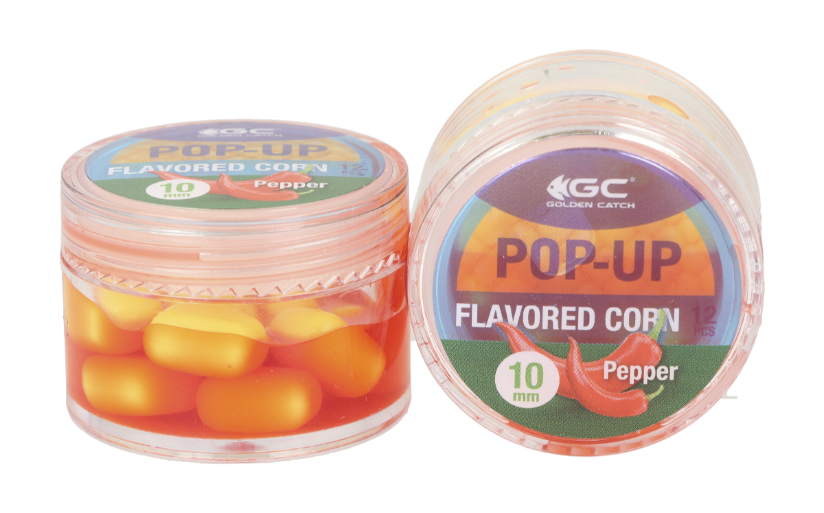 Artificial corn in dip Golden Catch Pop-Up Flavored