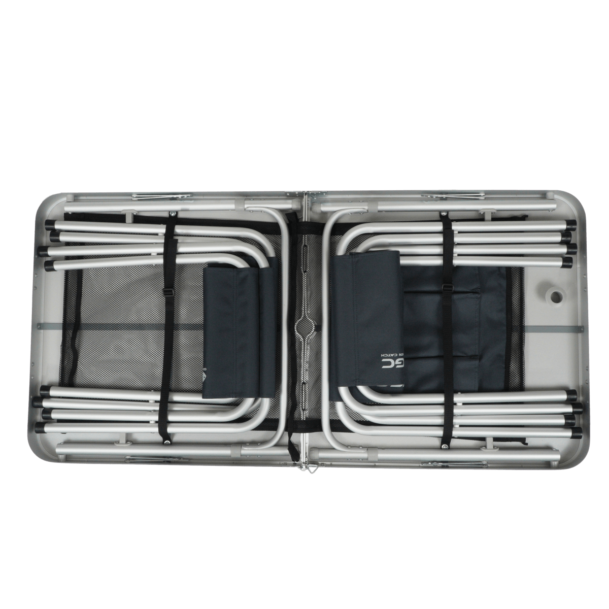 Kempinga galds ar 4 krēsliem Golden Catch saliekams