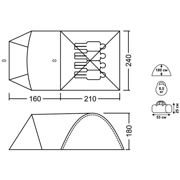 Tent Golden Catch Sofia 4-Person