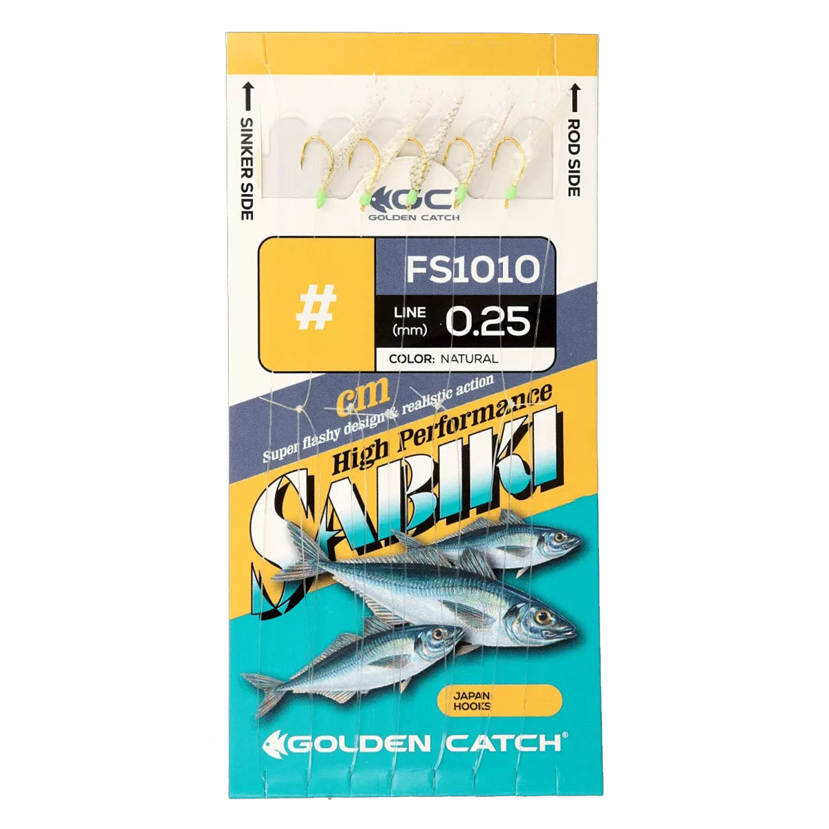 Морская система Golden Catch Aji Sabiki FS1010 натуральный цв. (10 крючков)