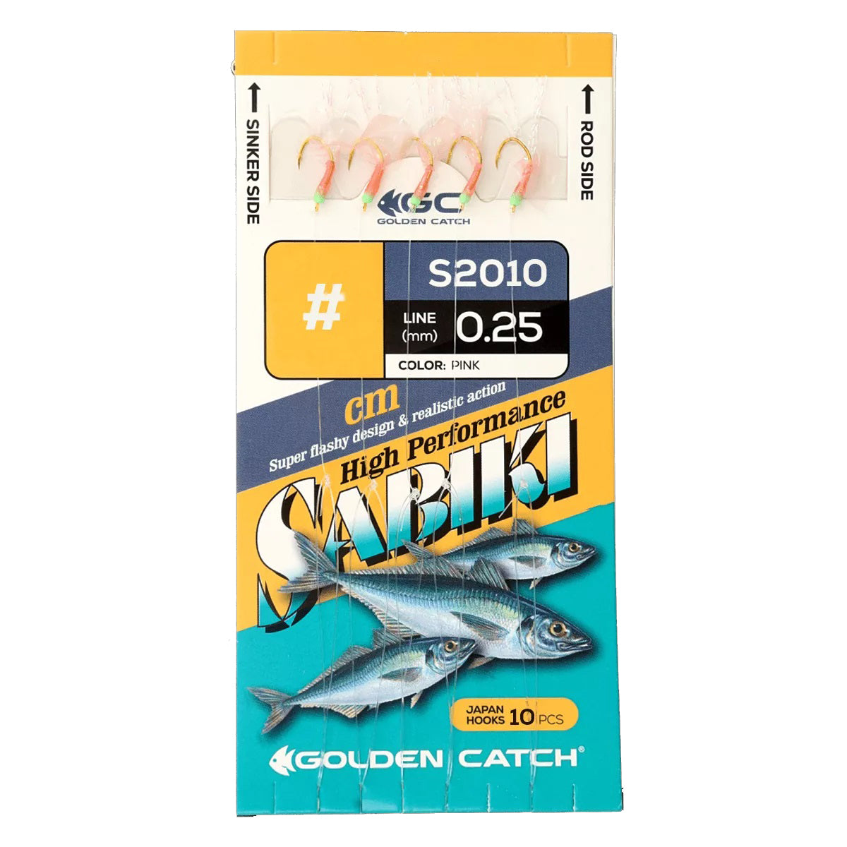 Морская система Golden Catch Aji Sabiki S2010 розовая (10 крючков)