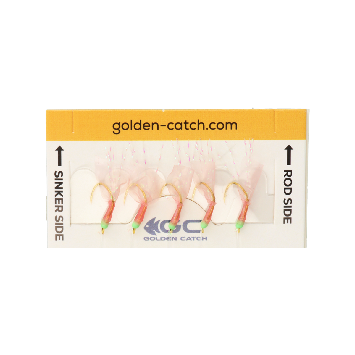 Морская система Golden Catch Aji Sabiki S205 розовая (5 крючков)