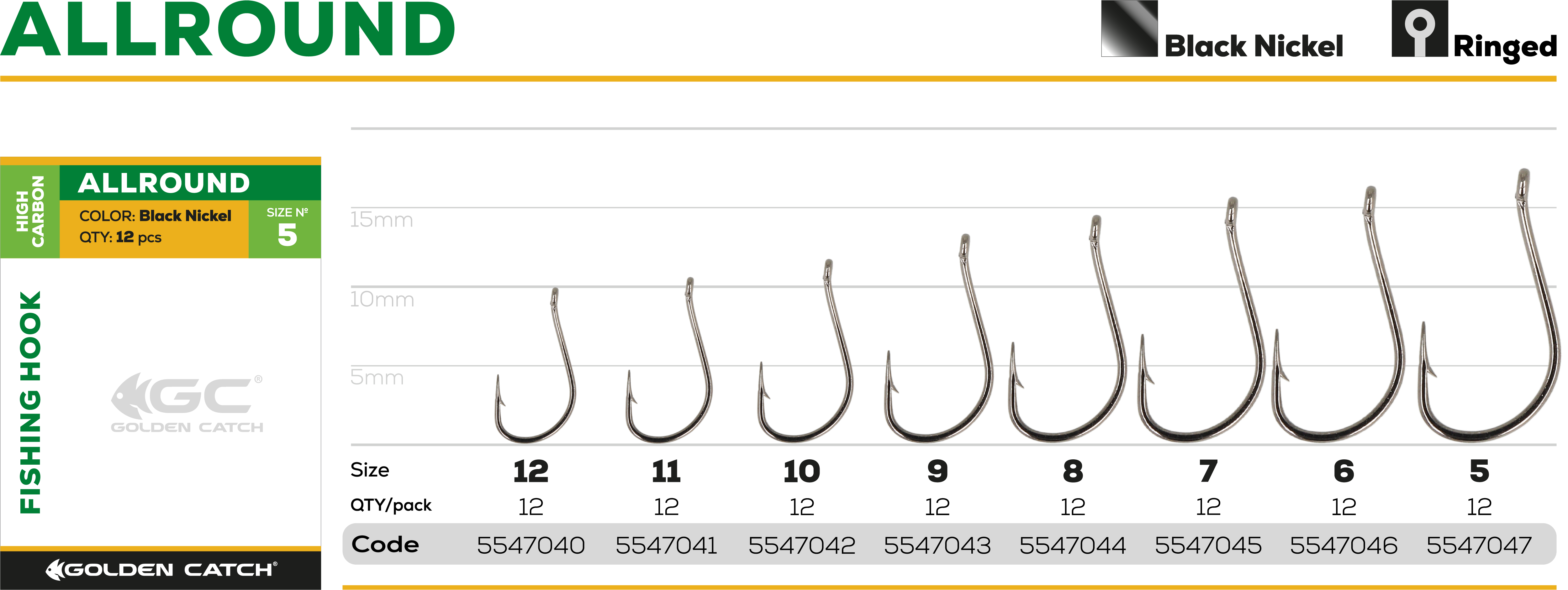 Крючки Golden Catch Allround 