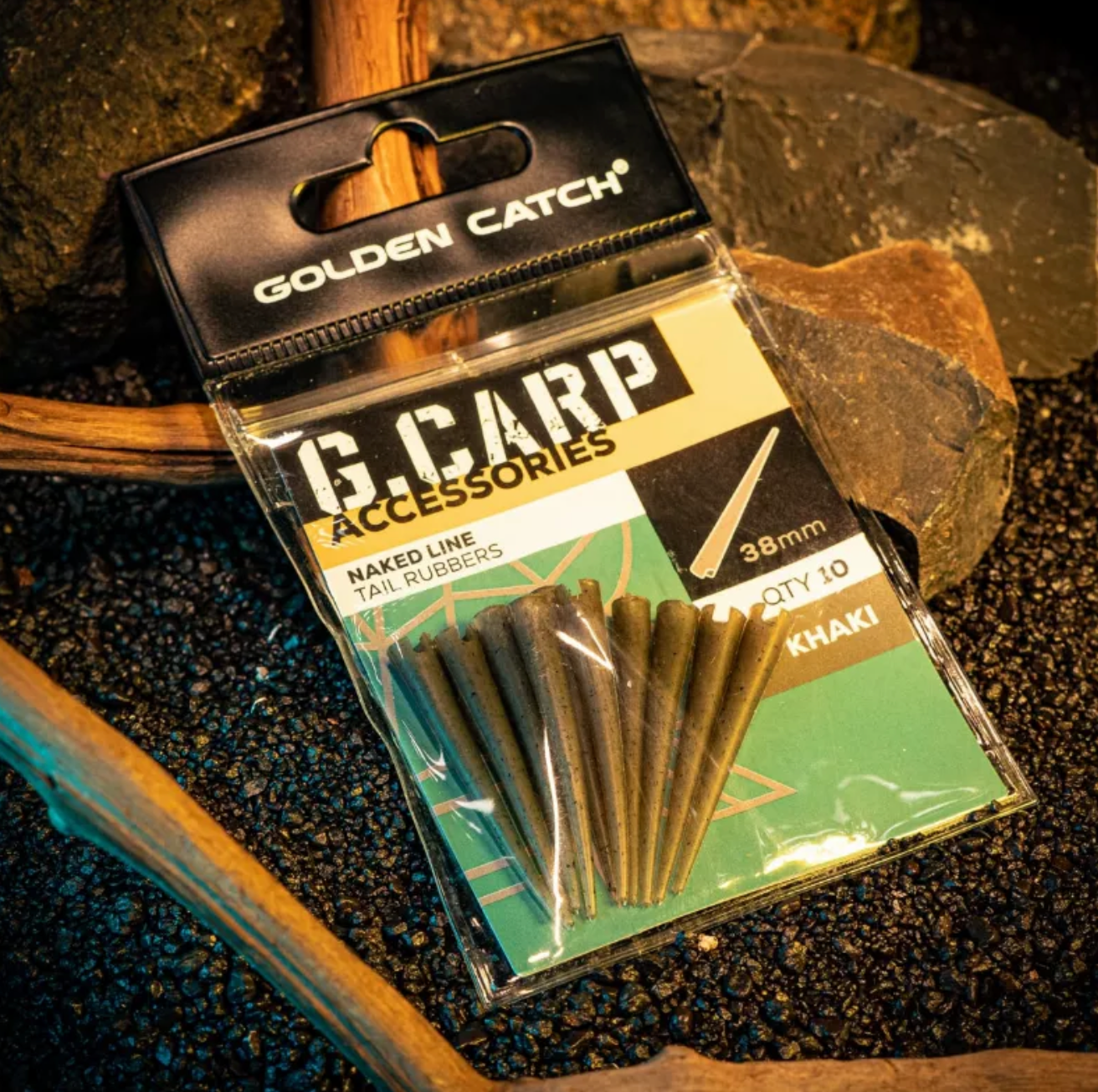 Cone Golden Catch G.Carp Naked Line Tail Rubbers 38 мм хаки