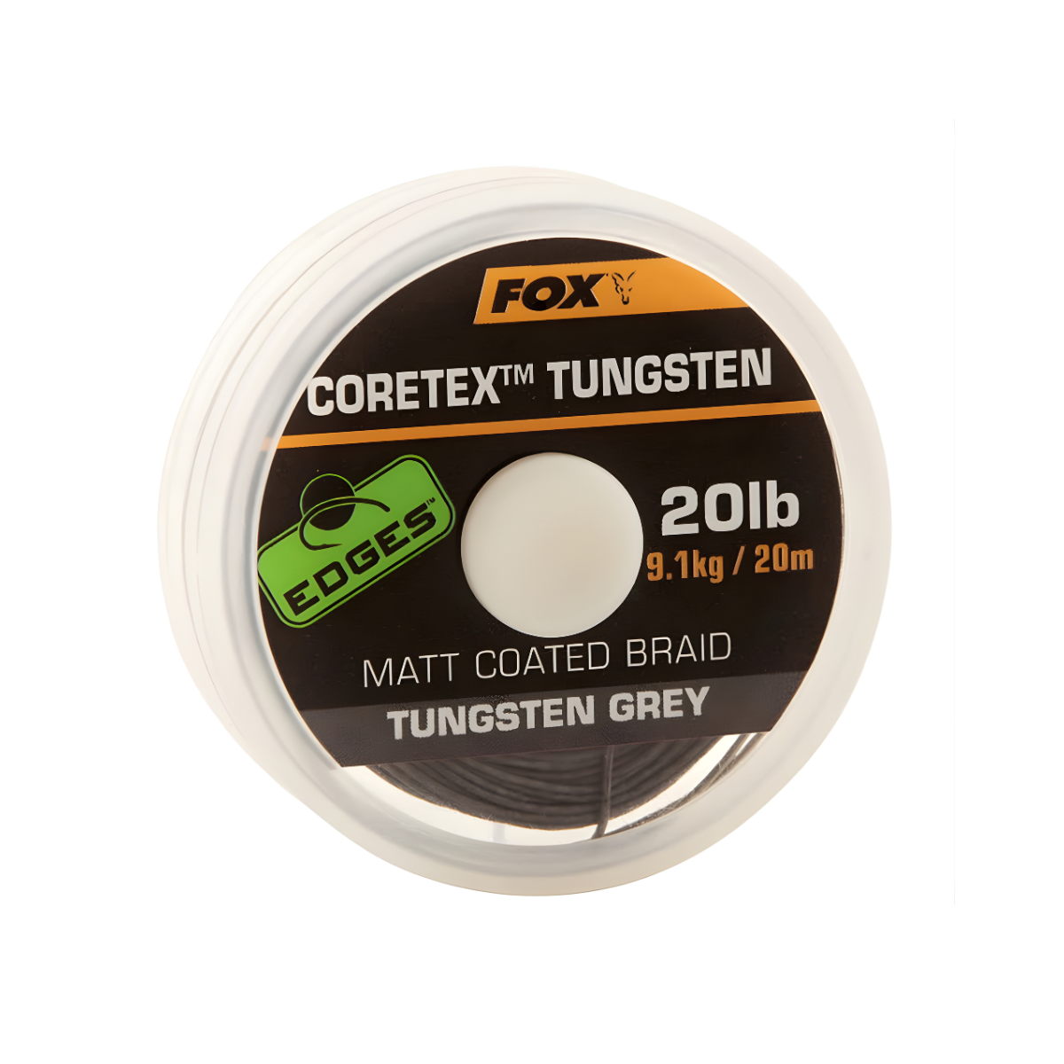 Pavadu materiāls Fox Edges Coretex Tungsten pelēks
