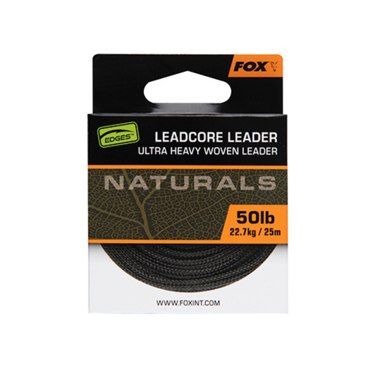 Pavadu materiāls Fox Edges Naturals Leadcore Leader tumši zaļš
