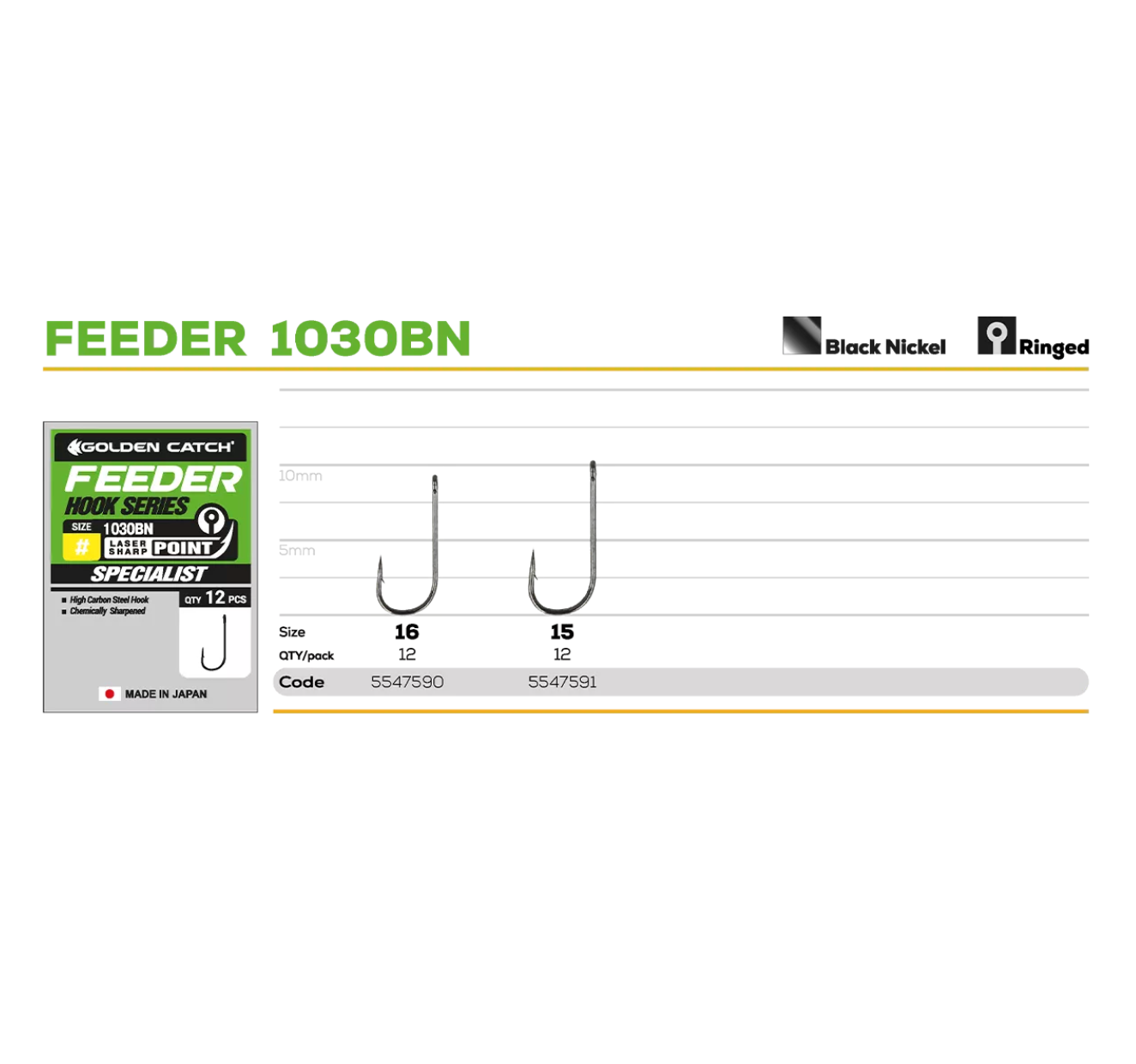 Крючки Golden Catch Feeder 1030BN