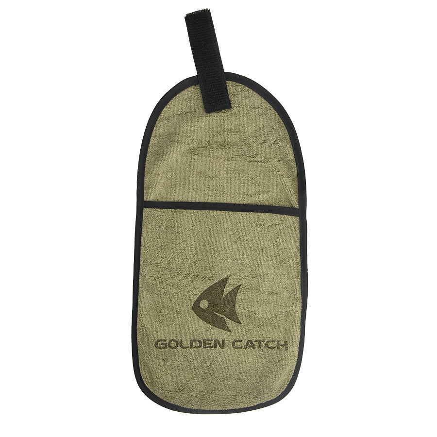 Fishing towel with pocket Golden Catch Green