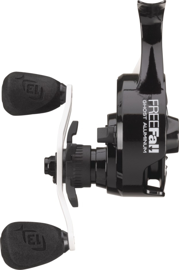 13 fishing free fall reel Black Betty Freefall Ghost / Radio Active Pickle w/ New Line Window and a tangle 13 Fishing Special Edition Trick