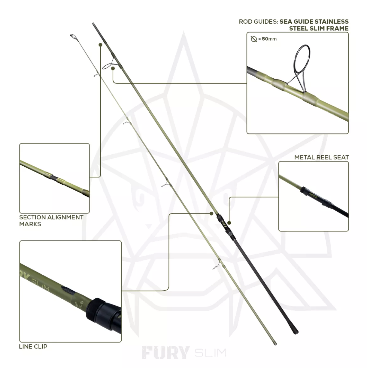 Makšķere Golden Catch G.Carp Fury Slim