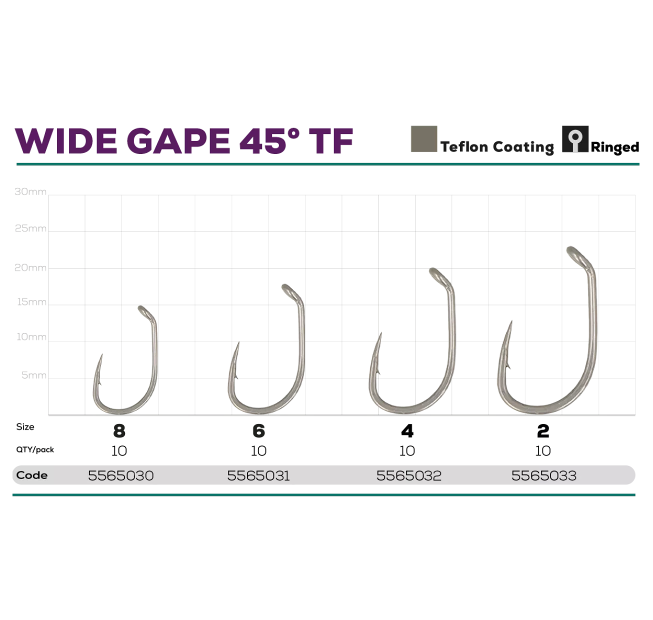 Hooks Golden Catch G.Carp Wide Gape 45° TF