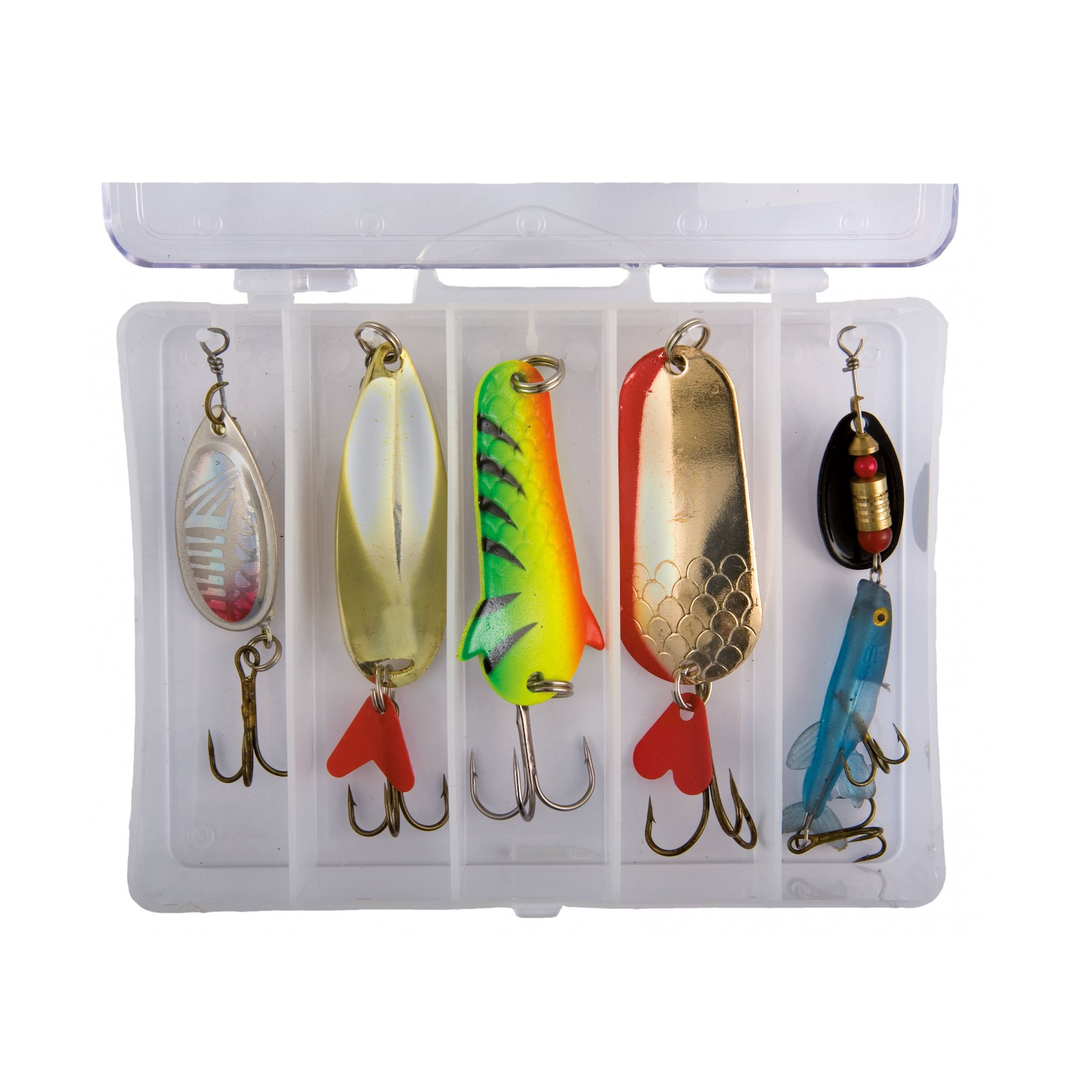 Lure set with tackle box Lineaeffe 5pcs