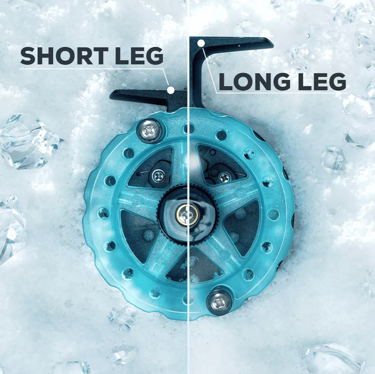 Spole ziemas Golden Catch Reel N-Ice Crystal Long Leg