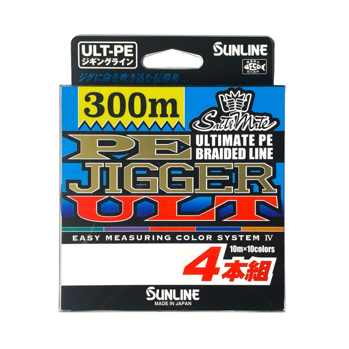 Aukla Sunline PE Jigger ULT PE4X daudzkrāsaina