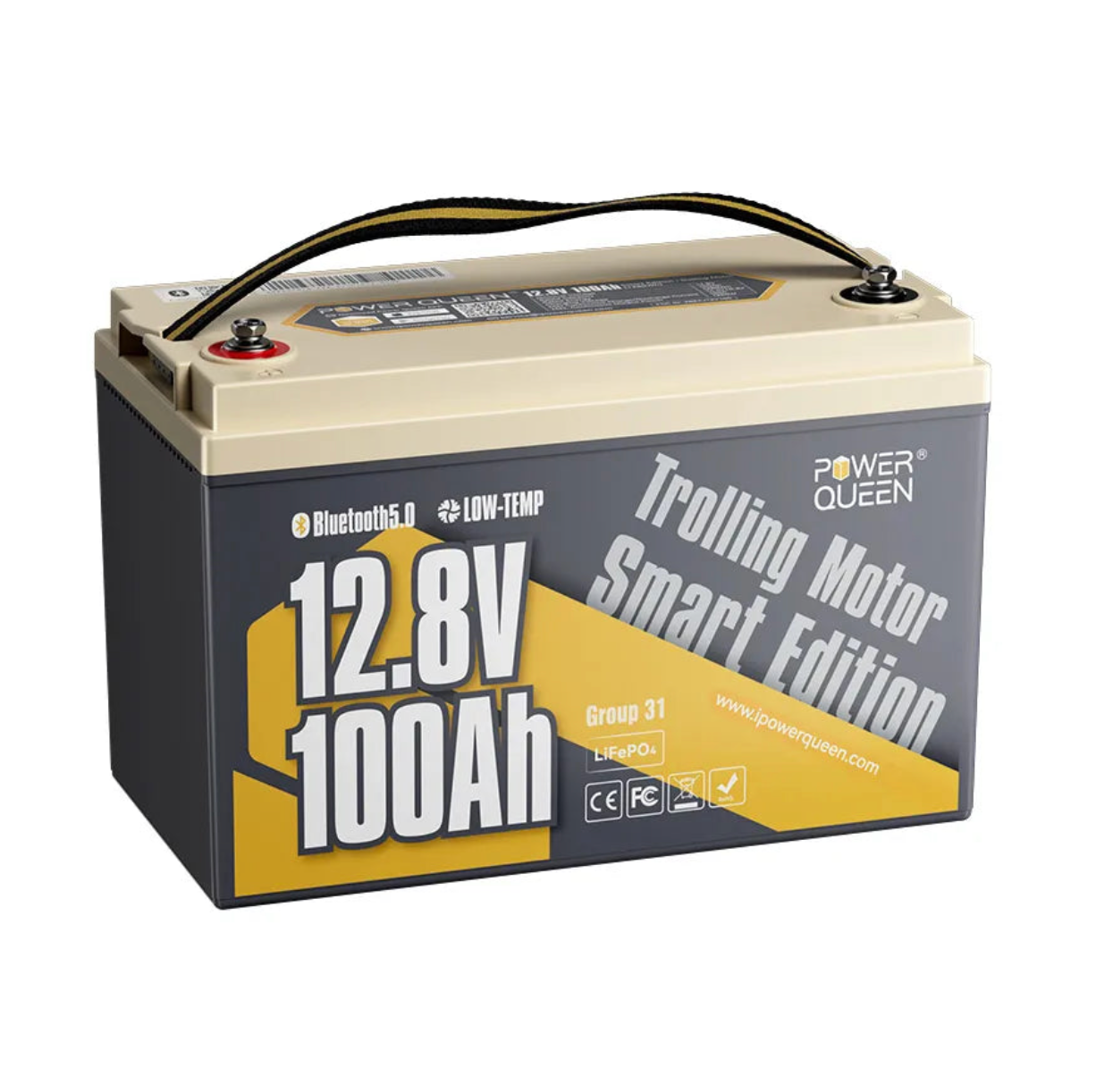 Power Queen PQ12V 100Ah TM BT Battery