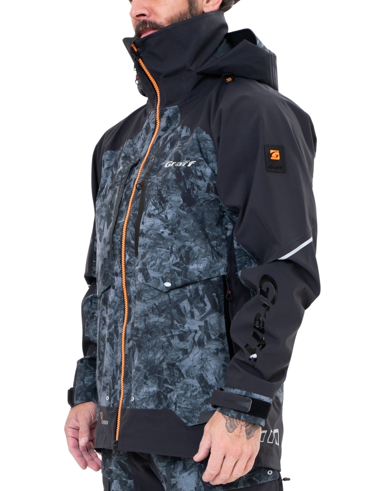 Lietus necaurlaidīga jaka Graff Jacket 631-B-8/3 Carbon Edition 3.0