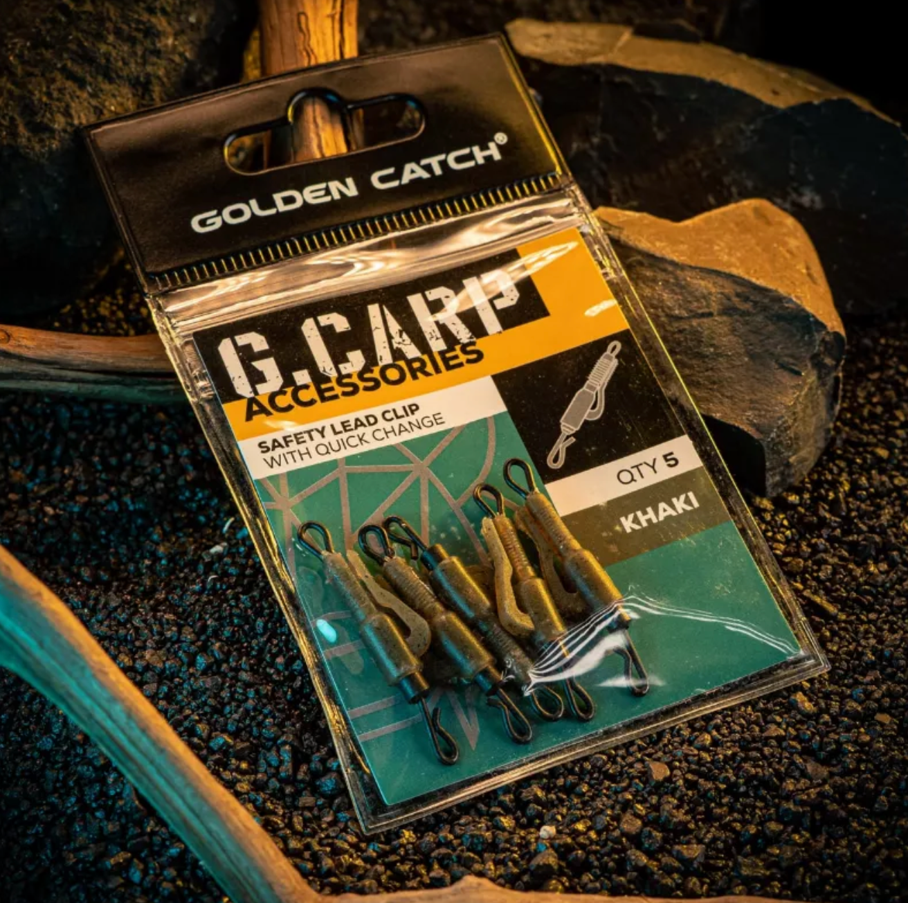 Безопасный зажим для грузила с функцией быстрой замены Golden Catch G.Carp хаки